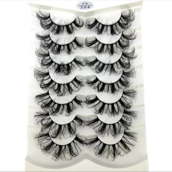 SWAGGALICIOUS-8 PAIRS, 25MM FALSE DRAMATIC EYELASHES FLUFFY - Picture 2 of 6